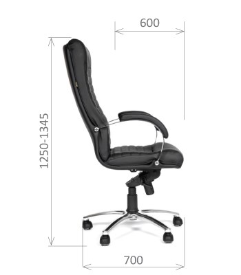 Офисное кресло CHAIRMAN 480 Экокожа премиум черная в Саранске - изображение 2
